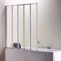 Volente 1250mm 5-Fold Bath Shower Screen