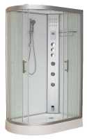 Vidalux Pure 900 Hydro Massage Shower Cabin- 900 x 900mm - Black Glass