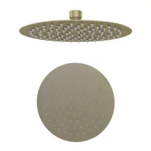 Easkbrook 8" (200mm) Brushed Brass Round Slimline Shower Head