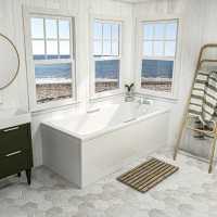 Beaufort Portland 1600 x 700 Single Ended Bath with Grips