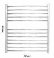 700 x 520mm Sussex Camber Stainless Steel Towel Rail - JIS Europe