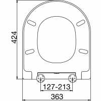 Rainbow Round Toilet Seat in White - 87360 - Euroshowers