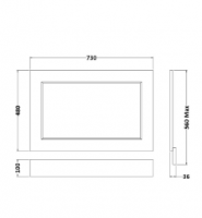 Washington White Bath End Panel 750 - RAK Ceramics