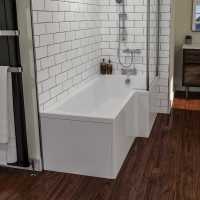 Beaufort Shannon 1700 x 850 Beauforte Reinforced Shower Bath - Left Hand