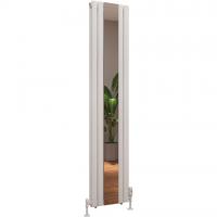 Tunstall Double Mirror 1800 x 380 Radiator Matt White