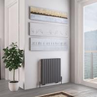 Tunstall Double 600 x 589 Radiator Matt White