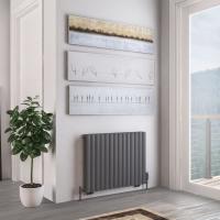 Tunstall Double 600 x 648 Radiator Matt Anthracite