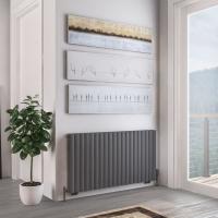 Tunstall Double 600 x 1061 Radiator Matt Anthracite