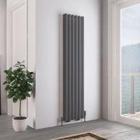 DQ Vulcano Single 1471 x 400 White Vertical Radiator