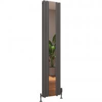 Tunstall Double Mirror 1800 x 380 Radiator Matt Anthracite