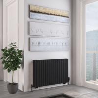 Tunstall Double 600 x 825 Radiator Matt Black