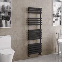 Tunstall Double 1200 x 600 Towel Radiator Matt Black