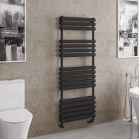 Tunstall Double 1600 x 500 Towel Radiator Matt Black