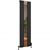 Tunstall Mirror 1800 x 500 Radiator Matt Black