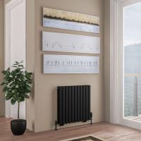 Tunstall Double 600 x 471 Radiator Matt Black