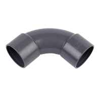 ABS Solvent Fit 40mm - 87.5 Degree Bend Swept Elbow - Black - Waste Pipe