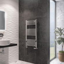 800 x 600mm Black Towel Radiator - Scudo