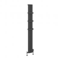 Eastbrook Preston Vertical 1800 x 185 Aluminium Radiator - Matt Anthracite