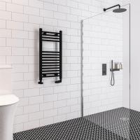 1600 x 600mm Black Bathroom Towel Radiator - Scudo