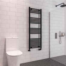 Eastbrook Wingrave 1200 x 600 Matt Black Towel Radiator