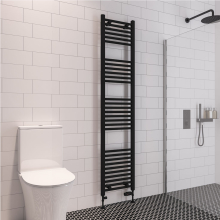 Eastbrook Wingrave 1600 x 600 Matt Black Towel Radiator