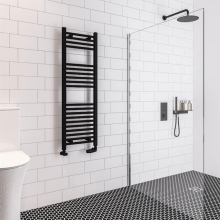 Eastbrook Wingrave 1000 x 600 Matt Black Towel Radiator