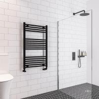 Eastbrook Wingrave 800 x 400 Matt Black Towel Radiator