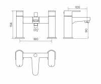 Niagara Kingsbury Traditional Bath Shower Mixer Tap