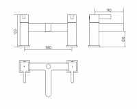 Scudo Descent Matt Black Bath Filler Tap