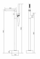 Niagara Harrow Chrome Freestanding Bath Shower Mixer Tap - CLEARANCE