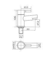 Niagara Bayswater Traditional Bath Pillar Taps - Pair