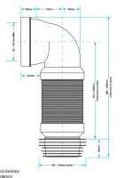 Medium Flexible Toilet Pan Connector (240 - 500mm) - PP0002/A - Viva Sanitary