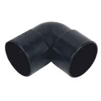 ABS Solvent Fit 40mm - 90 Degree Bend Knuckle Elbow - Black - Waste Pipe