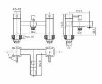 Idegem Bath Shower Mixer with Bracket