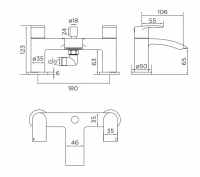 Niagara Edgeware Wall Mounted Basin Tap