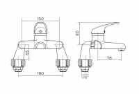 Scudo Muro Black Basin Mono Mixer Tap