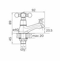 Niagara Kingsbury Traditional Monobloc Basin Mixer Tap