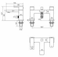 Francis Pegler Araya Bath Shower Mixer Tap