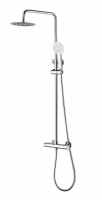 Ripley Round Thermostatic Dual Head Shower Set - Chrome - Signature