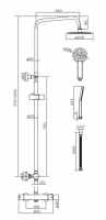 Scudo Serena Round Dual Head Thermostatic Shower - Fixed Head & Adjustable Hand Set 