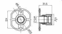 Fast Fit Shower Valve Fixing Kit - Square - Alliance