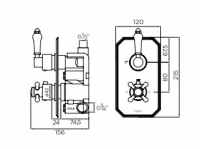 Niagara Equate Brushed Brass Twin Concealed Shower Valve - Single Outlet