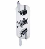 Niagara Arlington Chrome Traditional Triple Concealed Shower Valve - Two Outlets