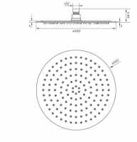 Abacus Emotion 200mm Round Fixed Shower Head