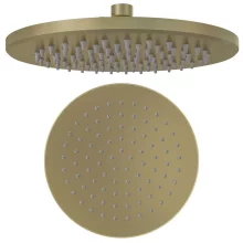 Meriden 10" (250mm) Brushed Brass Round Easy Clean Shower Head