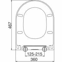 Short D ONE Soft Close Quick Release Toilet Seat - Euroshowers