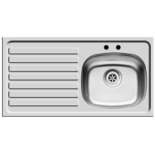 Pyramis Opis 940 x 490mm Left Hand Kitchen Sink with Drainer