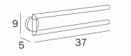 Inda Gealuna 650mm Double Towel Rail   