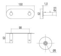 Inda Gealuna Chrome Toilet Roll Holder A1025A