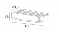 Inda Ego Soap Rack 27 x 4H x 19cm 